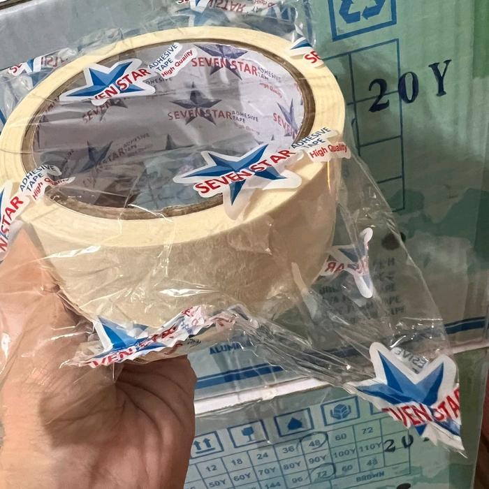 

AT Lakban Kertas 48 mm & 45 mm 20 yard Paket Isi 12 pcs Masking Tape Seven Star