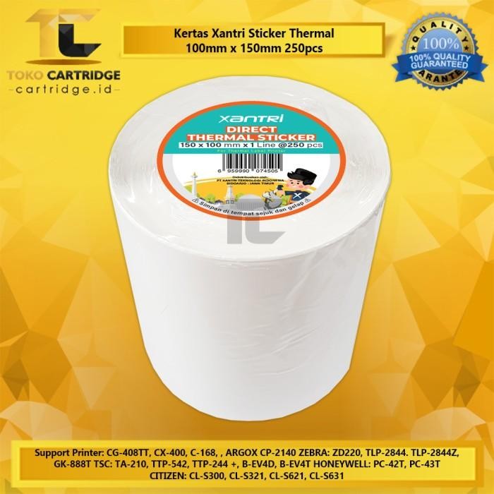 

AT Kertas Resi Label Thermal Barcode 100x100 100x150 78x100 Roll 500pcs