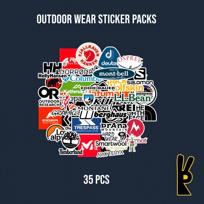 

AT Outdoor Wear Sticker Pack 35Pcs Stiker Laptop Helm Instrumen Koper