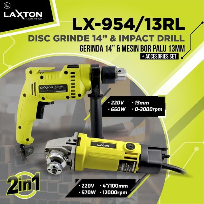 LAXTON LX954/13RL paket mesin gerinda tangan bor beton murah laris