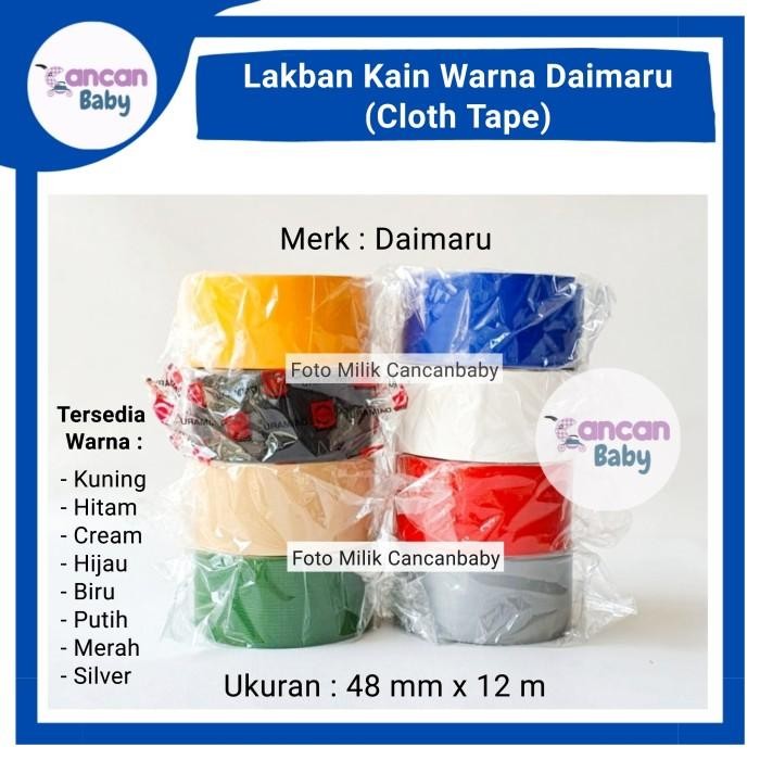 

AT Lakban Kain 2 Inch Cloth Tape 48mm x 12m Warna Isolasi Plakban Daimaru