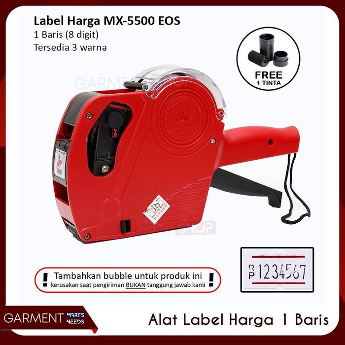 

AT Alat Label Harga 1 Baris Price Expired Date Label 8 digit MX 5500 EOS