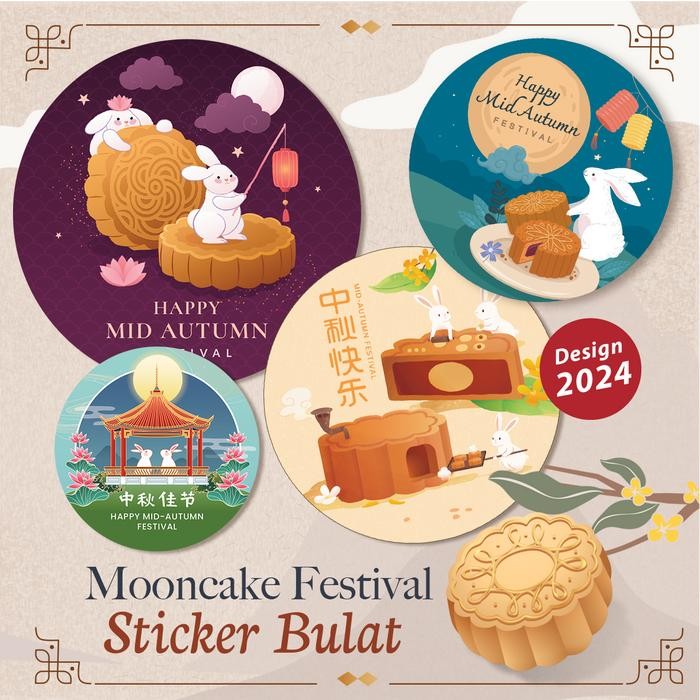 

AT [Isi 72-150] Sticker Mooncake Festival/ Sticker Mid-Autumn Festival