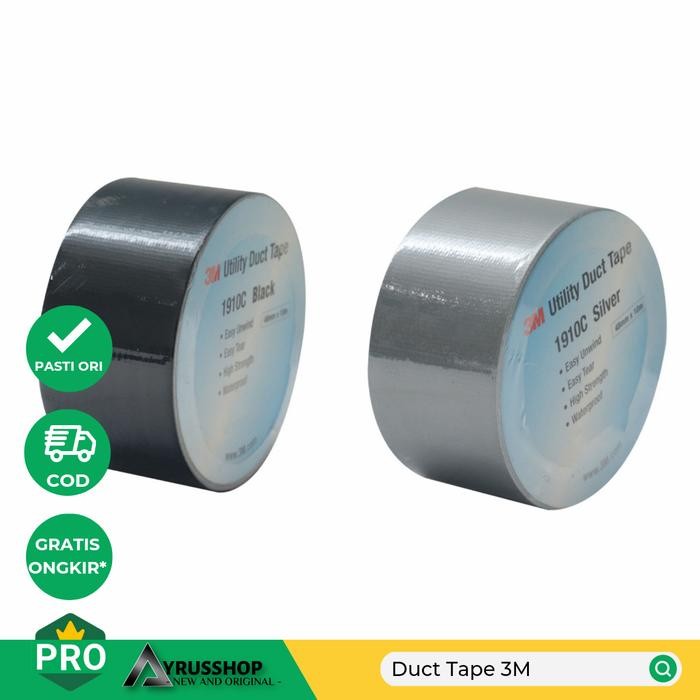 

AT Duct Tape Lakban Ducting 3M 48mm x 10mtr Abu-abu/Silver/Black/Hitam