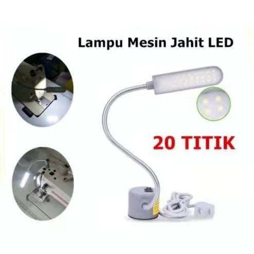 

AT Lampu Mesin Jahit LED 20 Titik Dan 30 Titik magnet (PAKAI COLOKAN)
