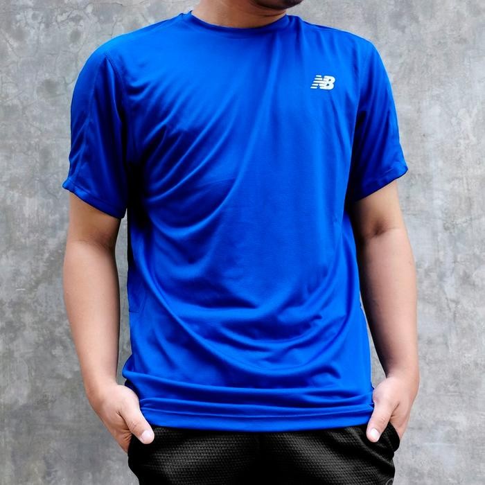 kaos dry fit pria running new balance original bukan nike adidas
