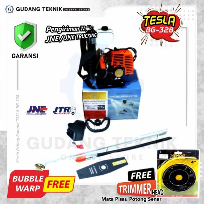 Mesin Potong Rumput TESLA BG-328T Portable Brush Cutter BG328T SPICA BG-328