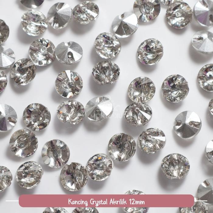 

AT Kancing Kristal Kancing Permata Crystal Bahan Akrilik Kaca 12mm Kancin