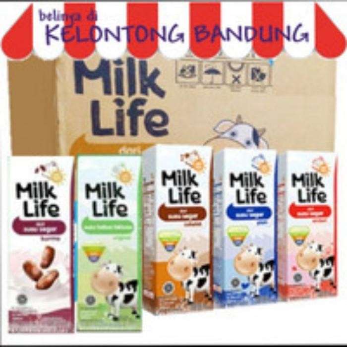 

(Expert) Milk Life 200 ml Original Lactose Free Susu Cair UHT Laktosa / Plain / Stroberi / Coklat /