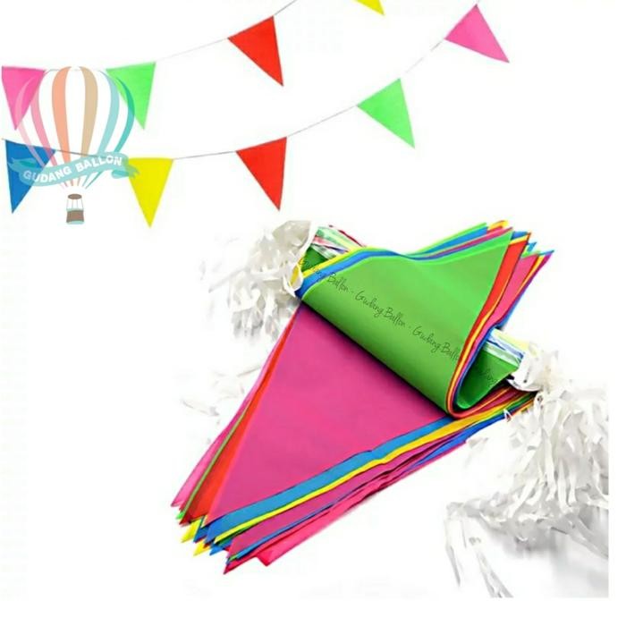 Bendera Segitiga / Bendera Segitiga Kain / Umbul Umbul Warna Warni