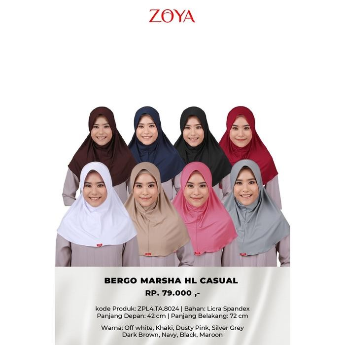 Zoya Bergo Hijab Instan Marsha HL HB Casual