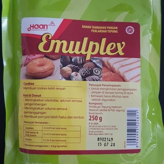 

(Expert) EMULPLEX Haan Perenyah Pelembut Kue Kering Roti 250 gr