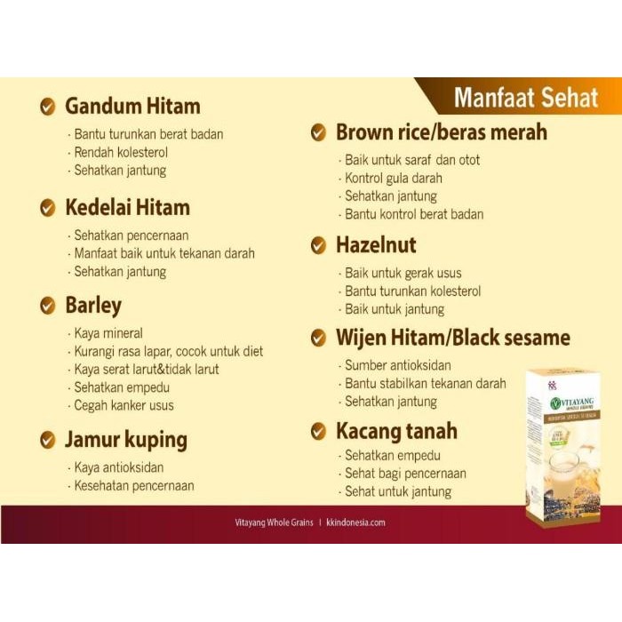 

(Expert) Vitayang Whole Grains Sereal diet pengganti makan 1 box 15 sachet