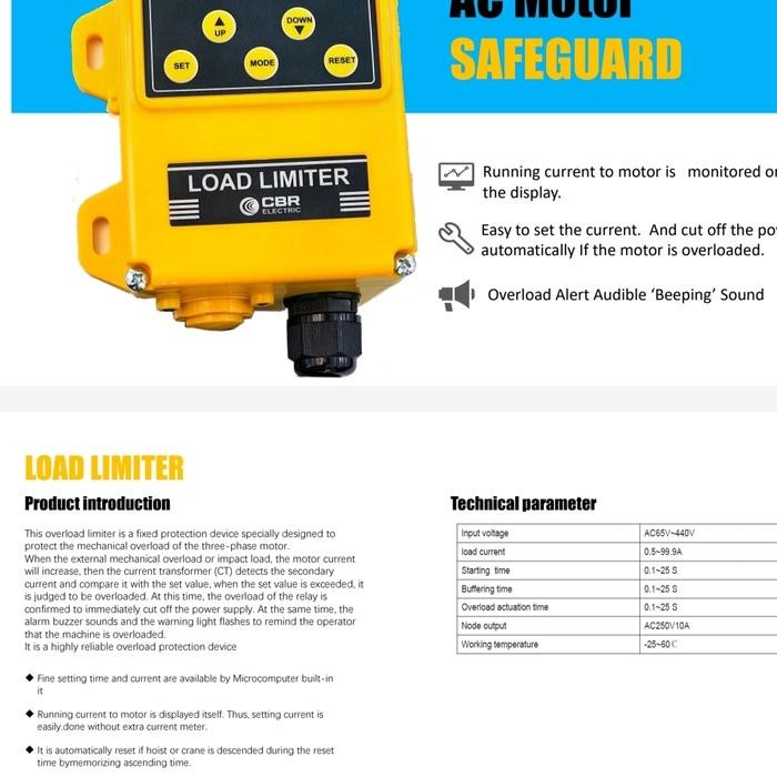 Berkualitas Load Limiter Overload Limit Switch Cbr Crane Hoist Takel For Ac Motor