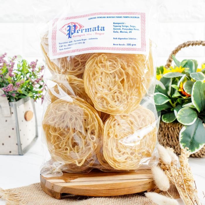 

New Kerupuk mie permata 500 gr (mentah)
