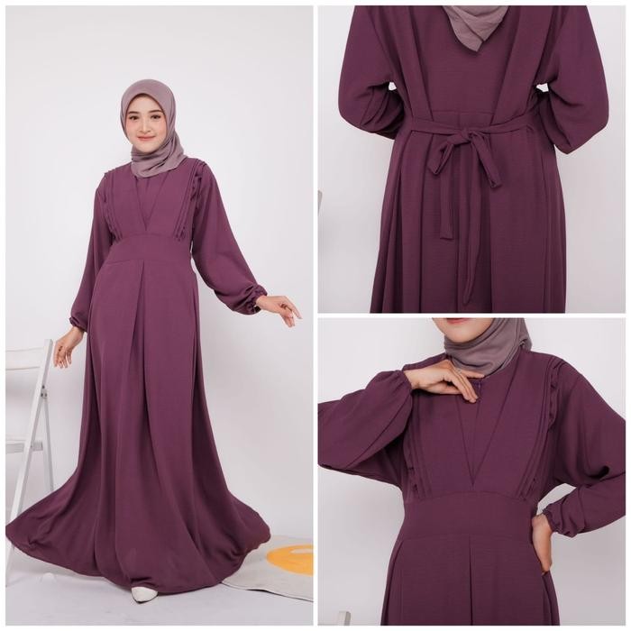 

New SYAKIRA DRESS Airflow Crinkle Wanita Muslim
