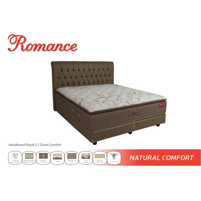 Spring Bed Romance Natural Comfort Latex 180 X 200 Hb R001 Full Set