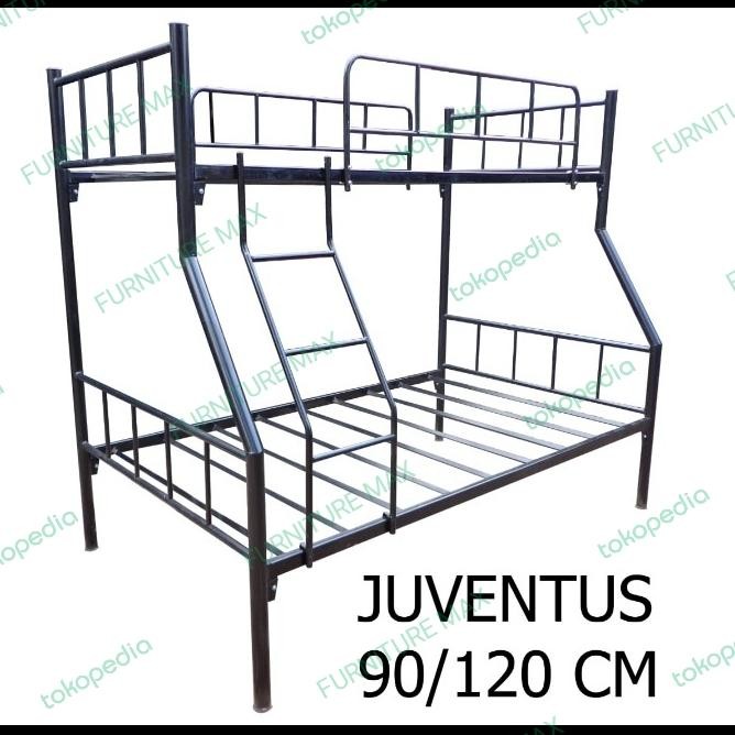 Tempat Tidur Ranjang Besi Tingkat Uk 90X200 / 120X200Cm ( Tanpa Kasur)