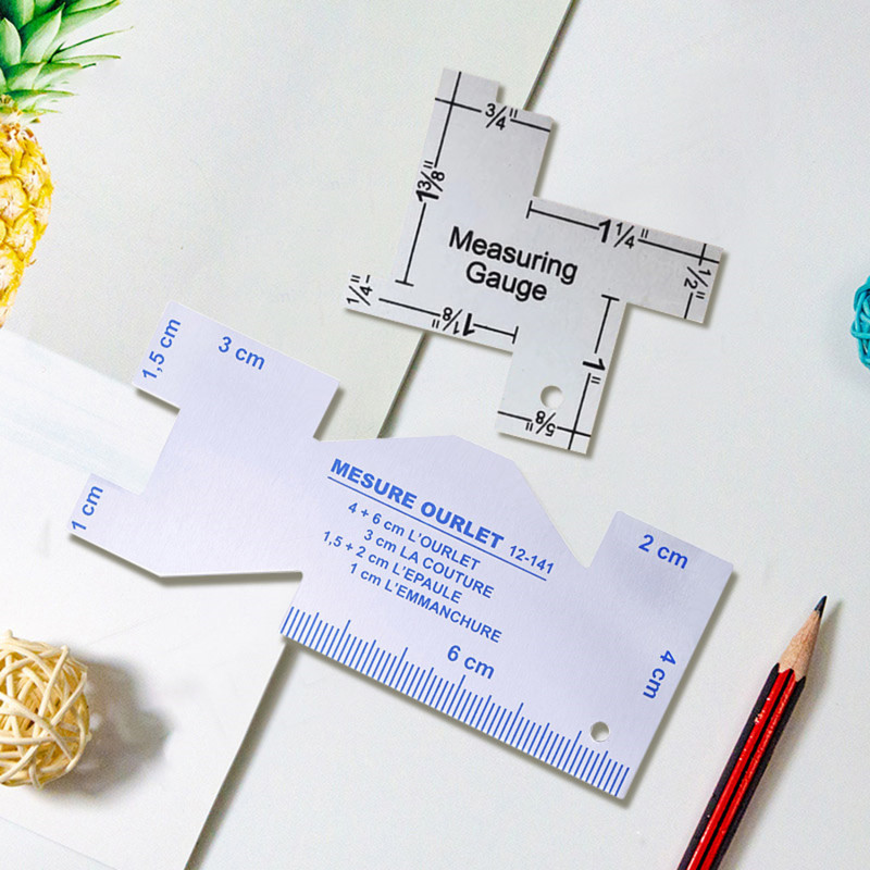 Precision Seam Measuring Gauge Metal Quilting Ruler Template Sewing Ruler For Diy Sewing Quilting