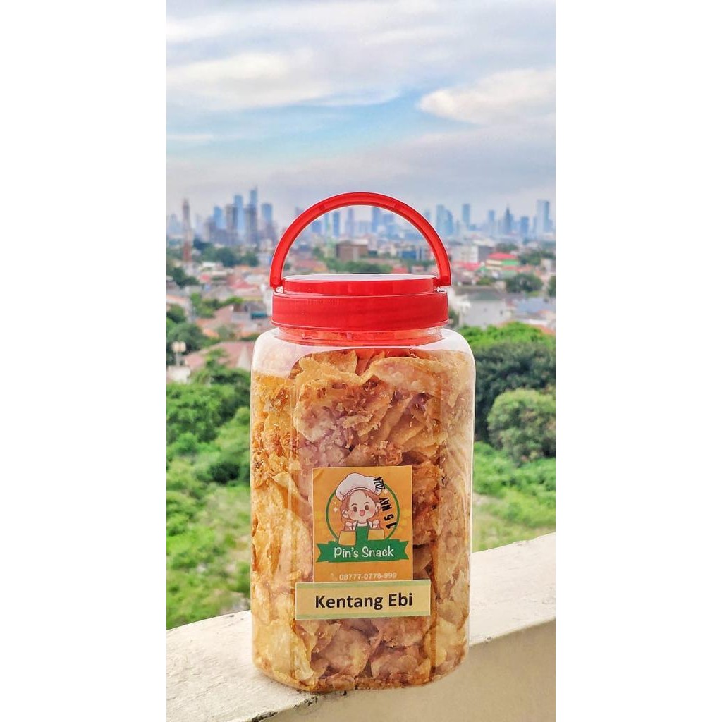 

Kripik Ebi Kentang/Kripik Kentang /Cemilan Kripik Ebi Ketang Makanan Food