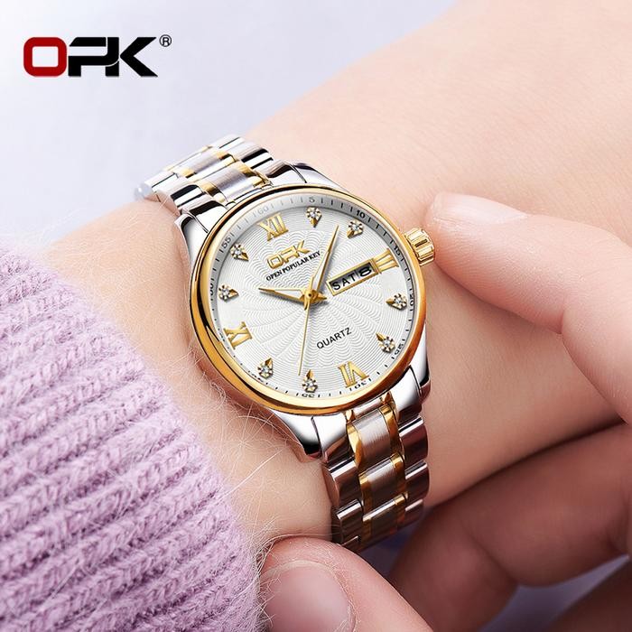 Opk Jam Tangan Wanita Original Anti Air Kecil Analog Women Watch Waterproof