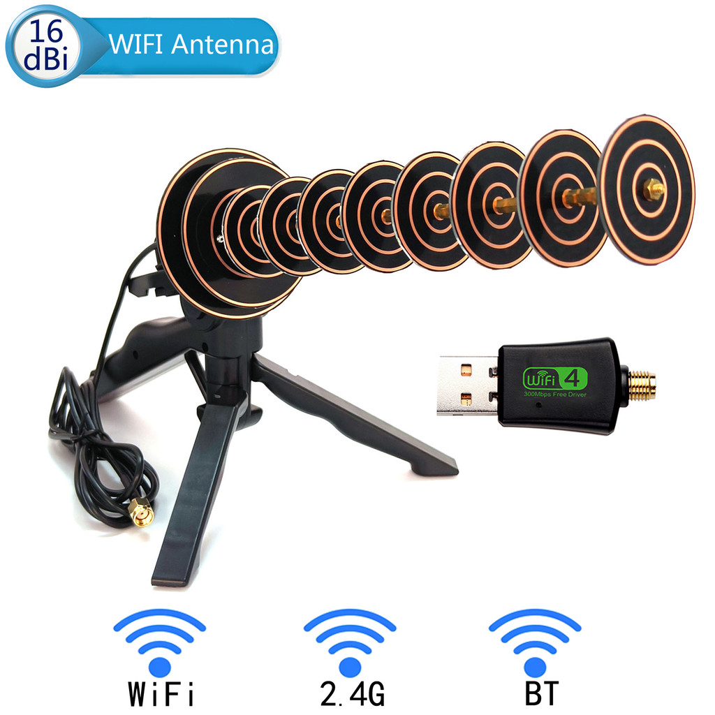 16Dbi 2.4Ghz Wifi Yagi Directional Antenna Usb Wireless Adapter Laptop Desktop Pc Long Range Receive