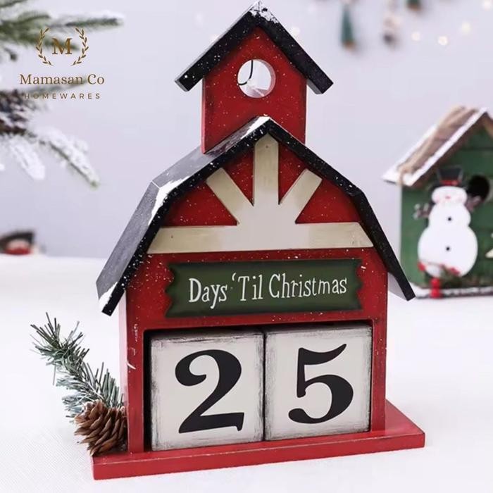

Christmas Wooden Calender Decoration Dekorasi Natal Xmas Kalender Kayu Cmh0160
