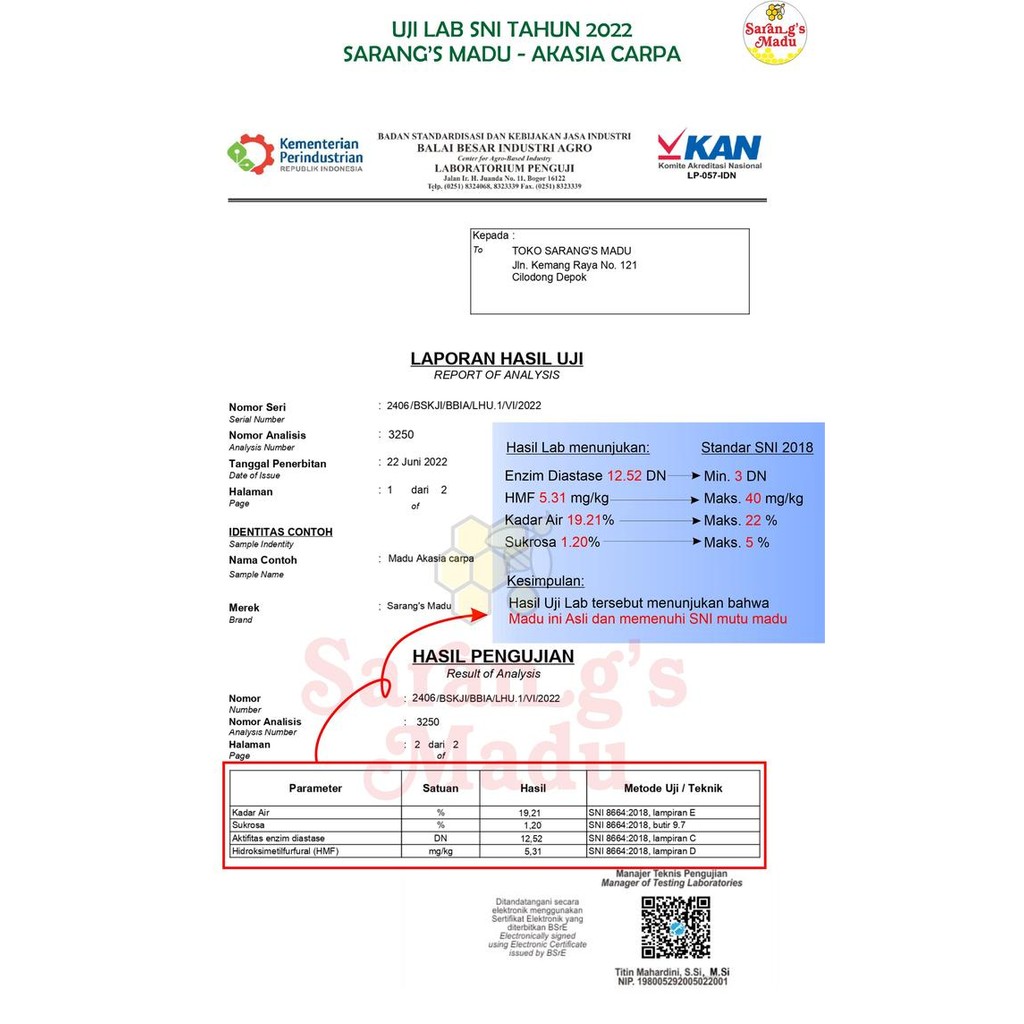 

Madu Murni Akasia Pure Raw Honey Manis Uji Lab