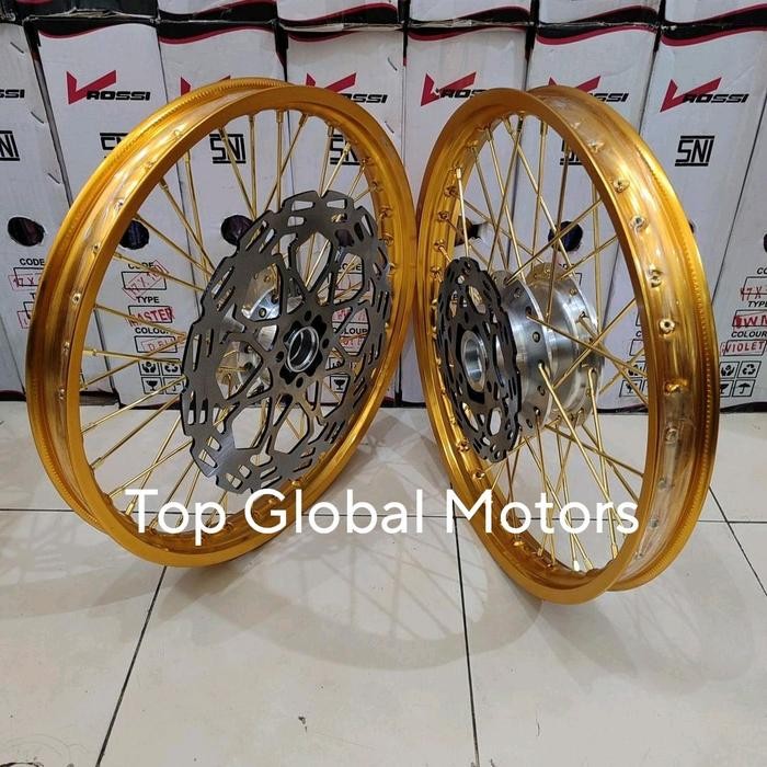 VELG ROSSI SATRIA FU RING 17 SEPASANG GOLD ORIGINAL V ROSSI