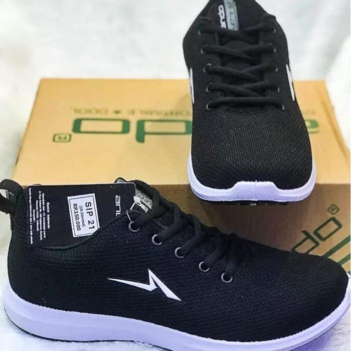 Terbaru Sepatu Sekolah Ando Khusus No 33 Motif Random Casual Shoes Pria Sneakers Black Snekers