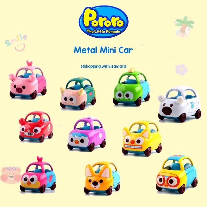 Ready- Pororo Metal Mini Car / Mainan Mobilan