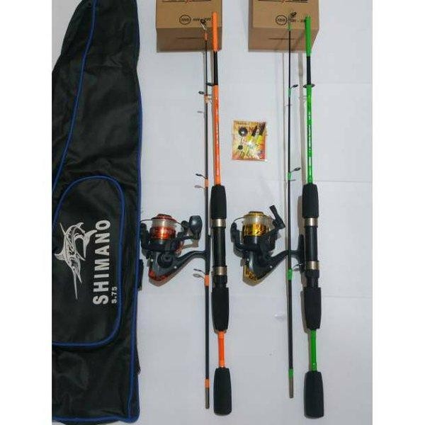 Jual 2 Set Pancing Audrey 5BB Joran japan style 1 2 meter tas shimano