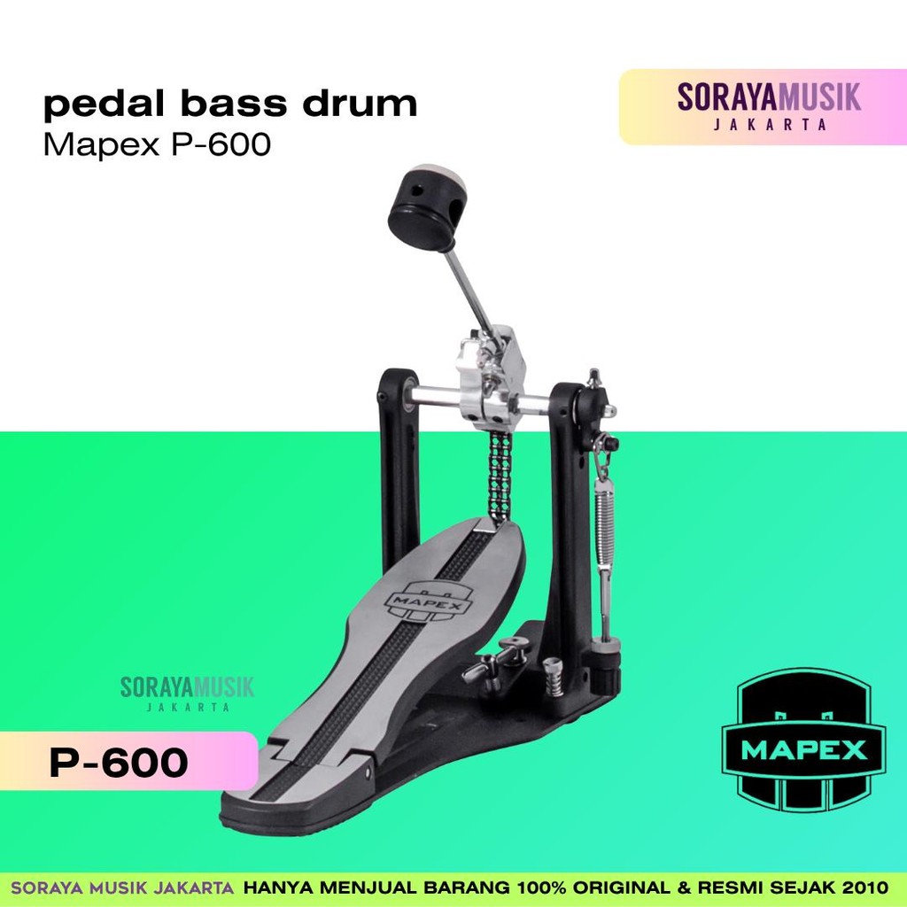 Mapex P600 Single Pedal Drum Double Chain