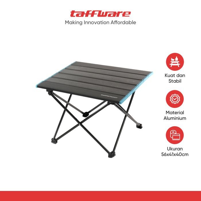 Jual [READY] TaffSPORT Meja Lipat Portable Aluminium Table 56x41x40- 8825