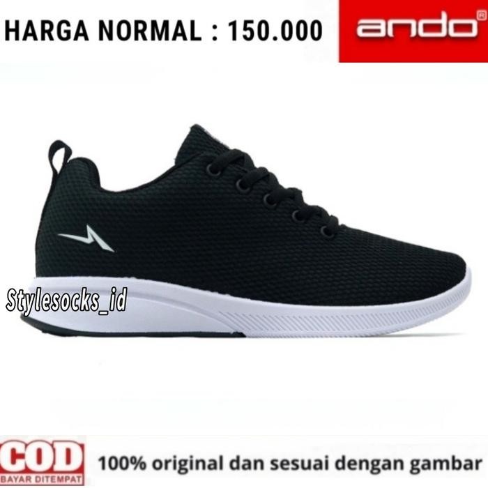 READY SEPATU SEKOLAH ANDO HITAM PUTIH / SEPATU ANDO ORLIN ORIGINAL 100%