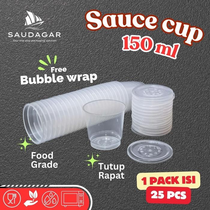 

Mika cup saus sambal kecap puding / sauce cup ukuran 150 ml