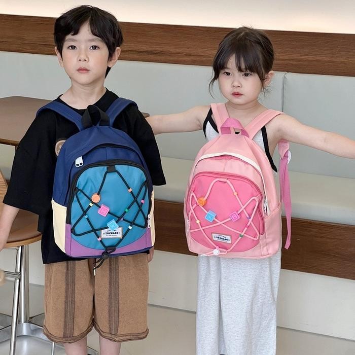 

Tas Punggung Bintang Kecil dengan Desain Warna Bertabrakan Tas Sekolah Baru untuk Anak Taman