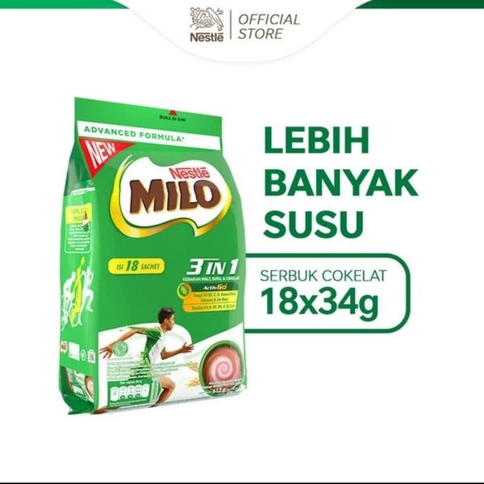 

Milo 3in 1 @35g(20sachet)