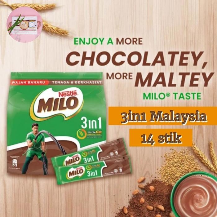 

Milo 3in1 isi 14 stik/ Susu Milo 3in1 14 sticks