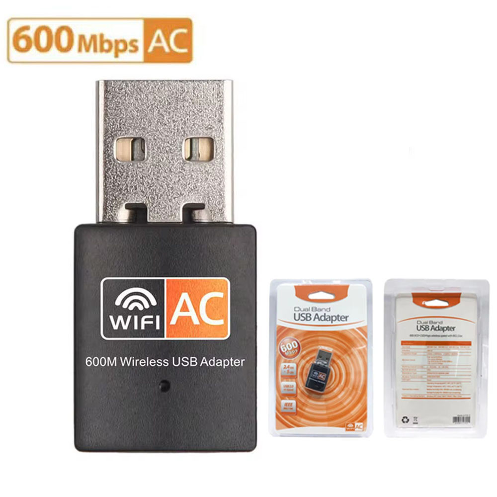 USB WiFi Adapter 600Mbps 2.4G 5G WiFi Antenna Dual Band 802.11b/n/g/ac Mini Wireless Computer