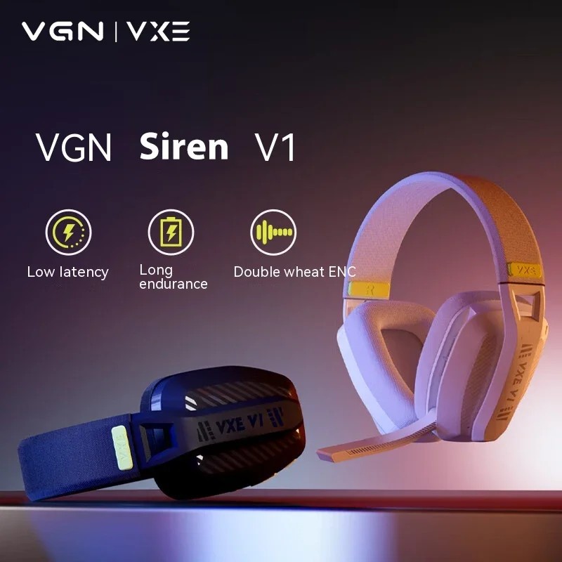 VGN VXE Siren V1 Wireless Gaming Headset Wireless Headphone 2-Mode Bluetooth 5.3 2.4G Esports Laptop