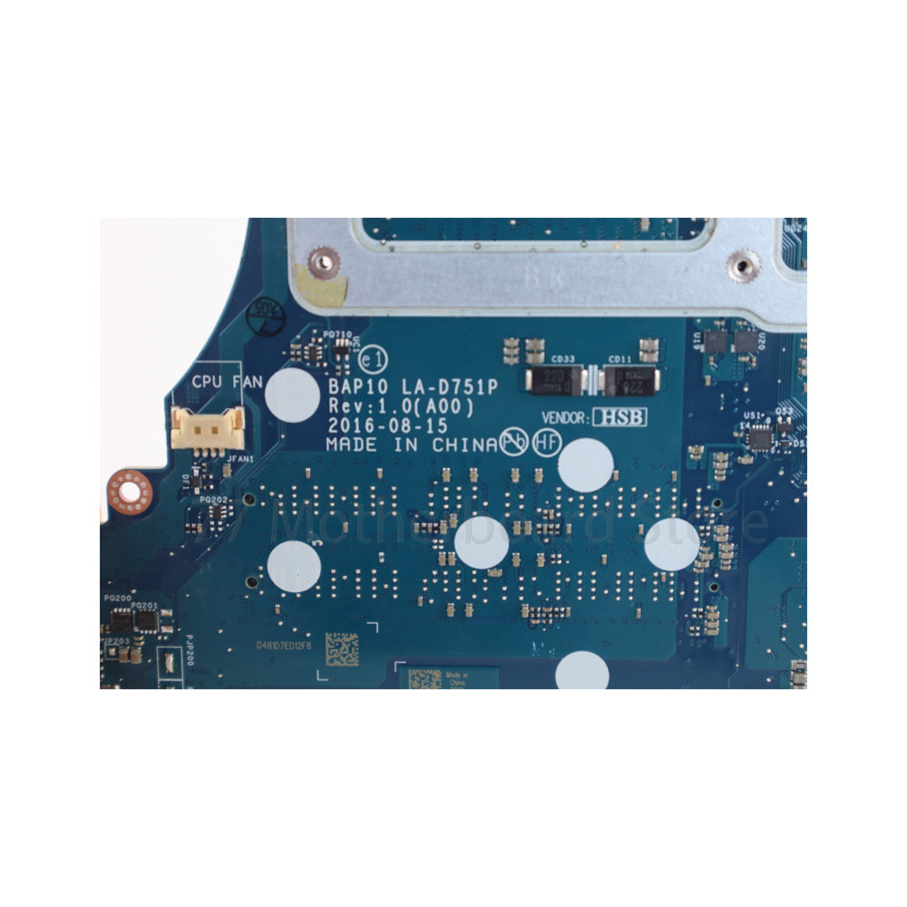 Laptop Motherboard For DELL Alienware 15 R3 17 R4 BAP10 LA-D751P With CPU I5-6300HQ I7-7700HQ