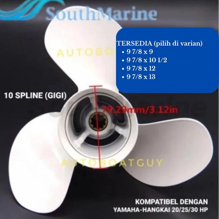 Propeller / Baling / Kipas Mesin Tempel Yamaha 20 - 25 -30 PK / HP
