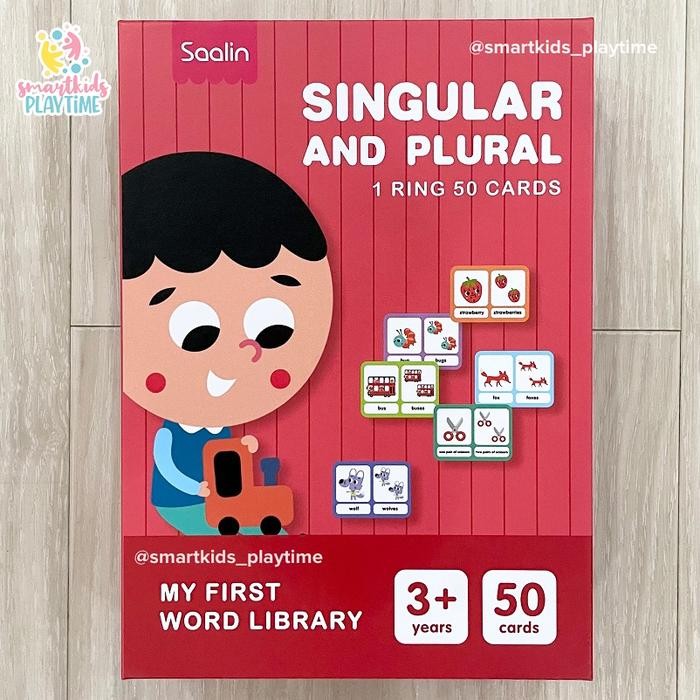 Saalin Singular And Plural My First Word Library Flash Cards Mainan Edukasi Anak