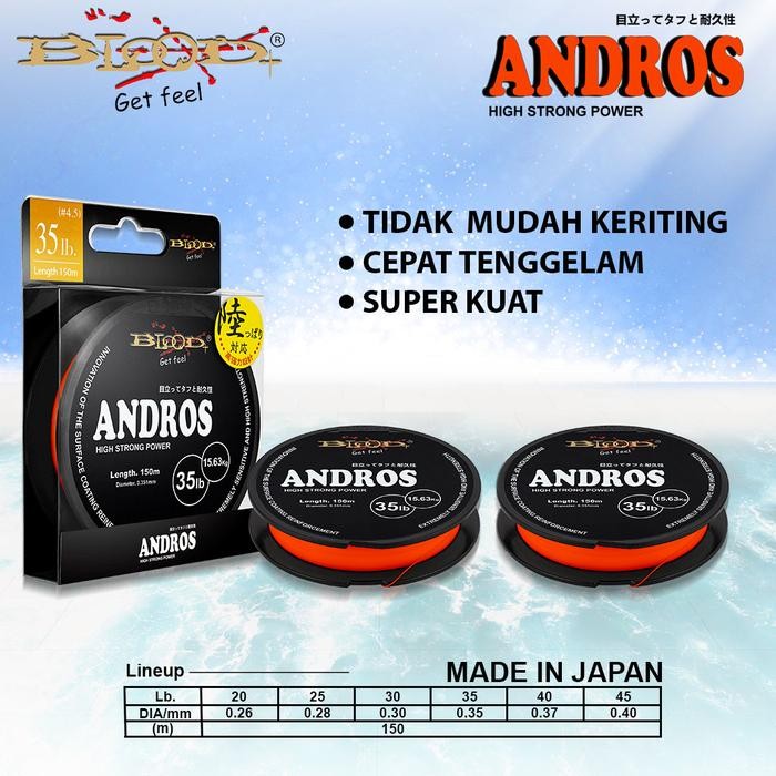 SENAR PANCING BLOOD ANDROS ORANGE 150M