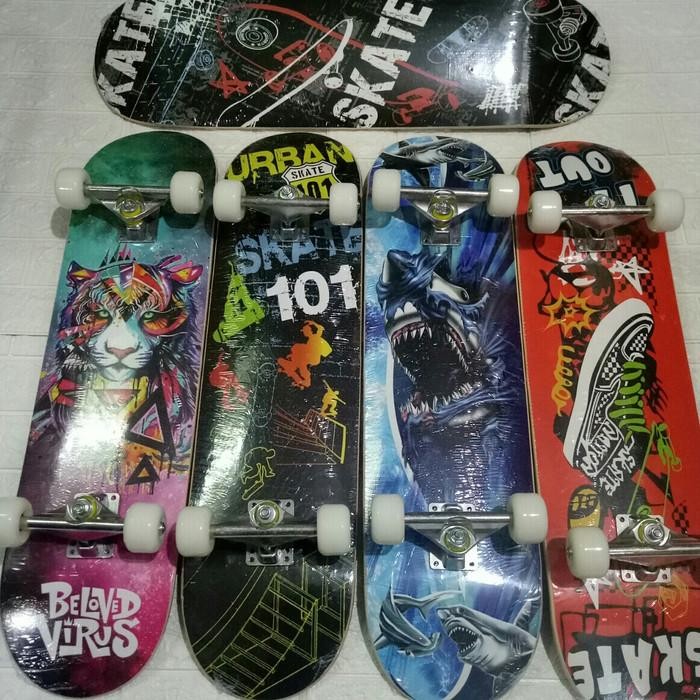 Skeatboard besar amplas roda PU (karet) berkualitas