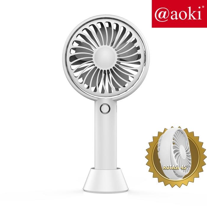 Aoki AF803Y Kipas Angin Mini Portable Recble Lipat BONUS Kabel Charger
