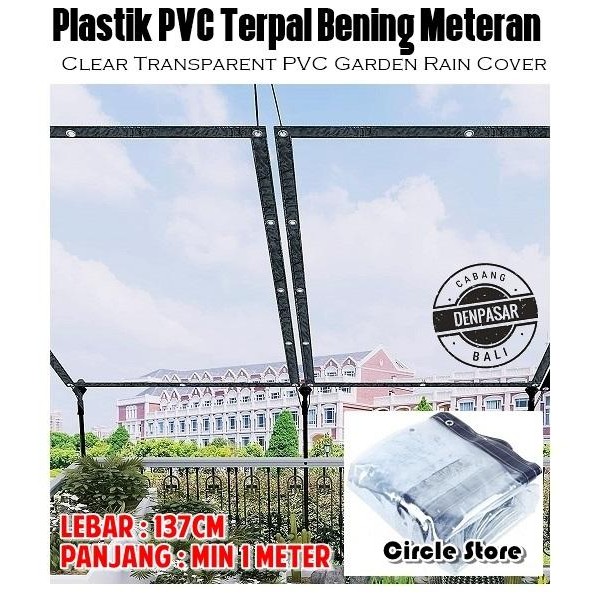 Tirai Krei Bening Transparan Custom Meteran / Tirai Atap Outdoor Cafe