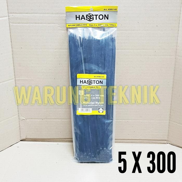 

HASSTON NYLON CABLE TIE TIES KABEL TIS HITAM 5 X 300 MM 4580-145