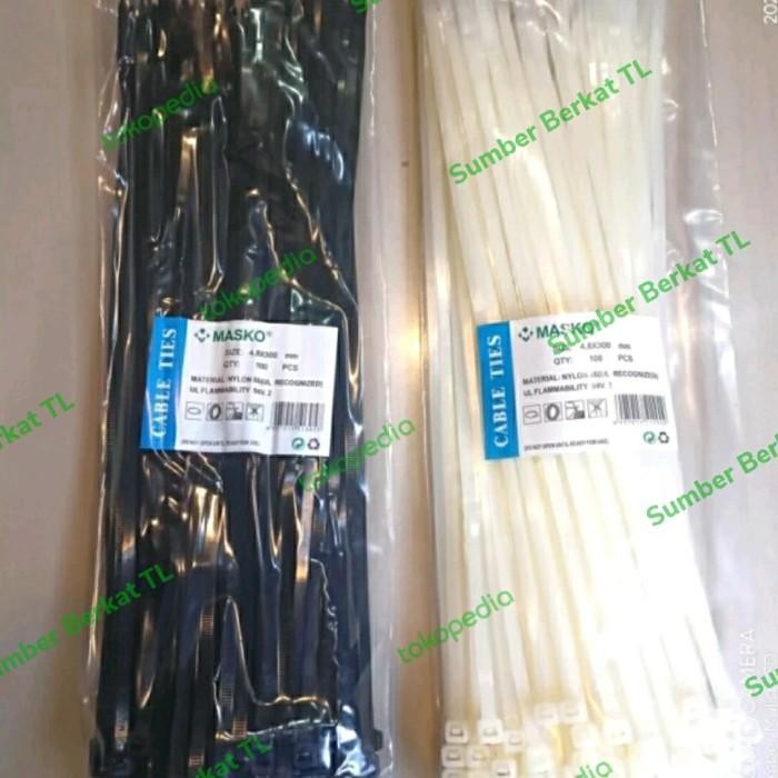 

Kabel Ties 30Cm Masko 4.8x300mm 30 Cm Cable Sabuk 4,8 x 300 mm isi 100